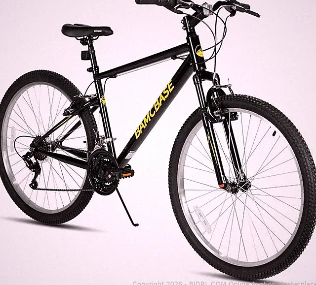 BAMCBASE HH HILAND 27" Mountain Bike, 18 Speed, Steel Frame, V Brake, Black