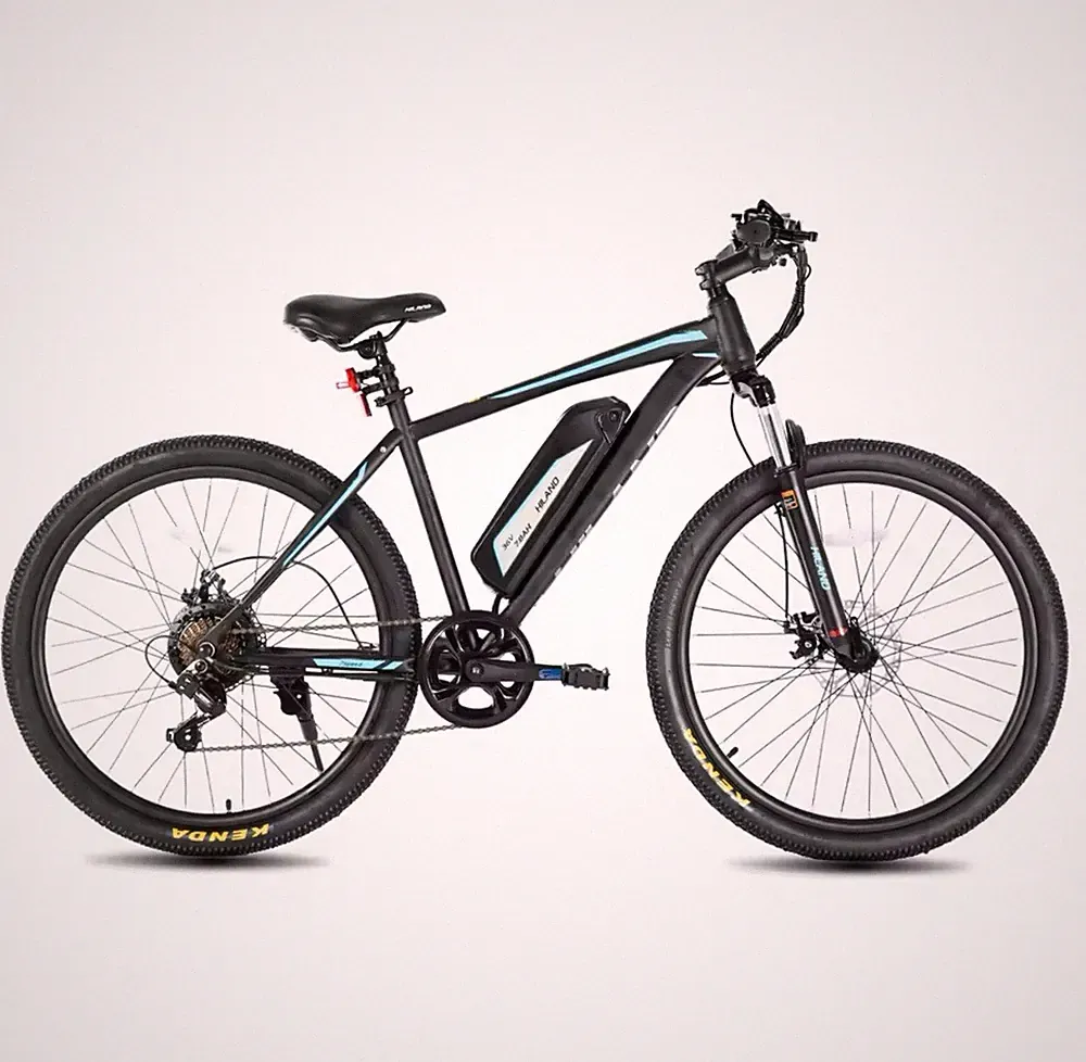HH HILAND 26 Inch Electric Mountain Bike, Full-Suspension 20MPH, 7 Speed