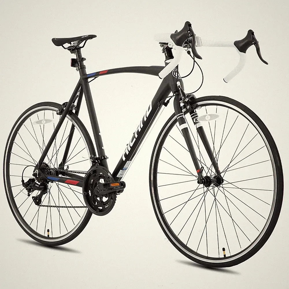 HILAND 14 Speeds 700C Road Bike, Light Weight Aluminum Frame Sport Bike, Raci...