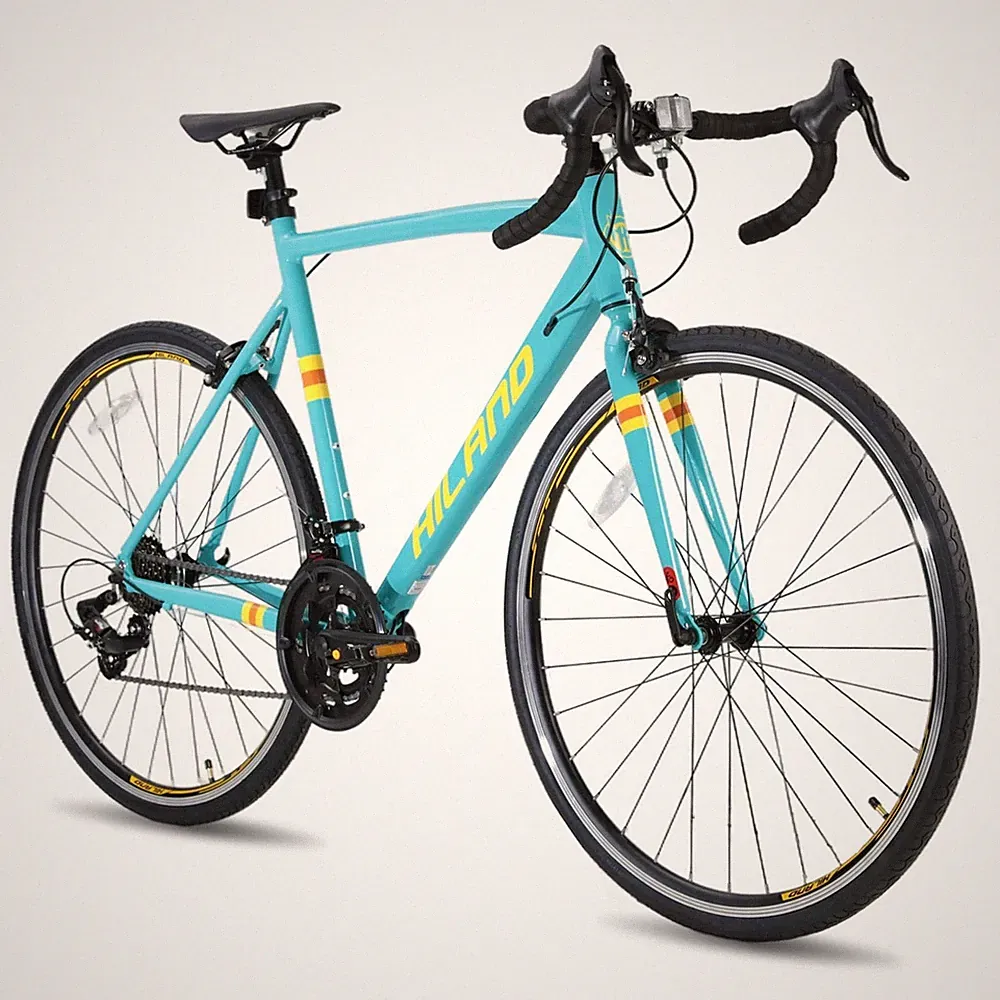 HILAND 700c Road Bike 14 Speed, Aluminum Frame Racing Bike, City Commuter Bic...