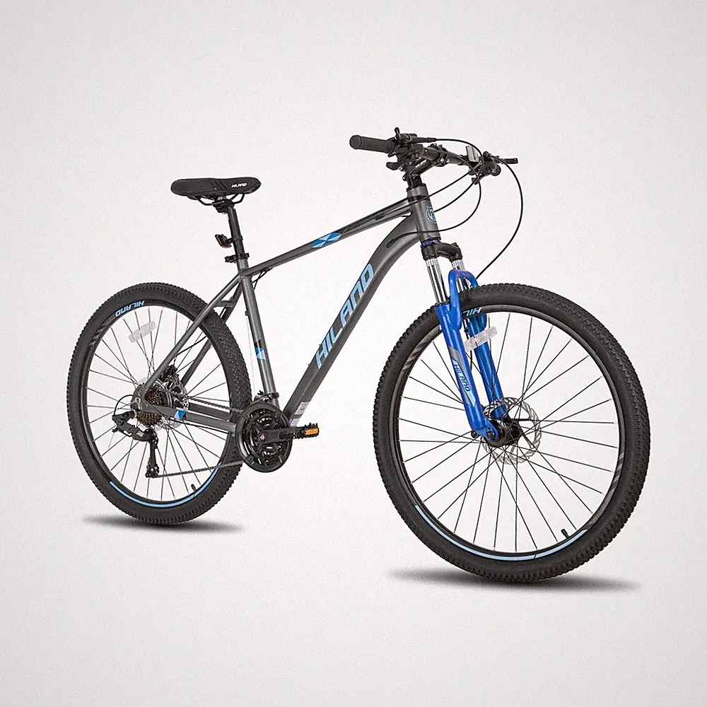 Hiland Aluminum Mountain Bike 21 Speeds, Hydraulic Disc-Brakes, Lock-Out Susp...