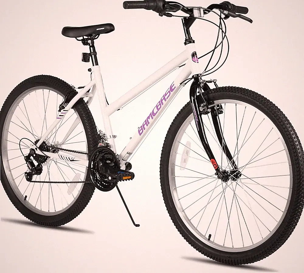 HILAND Bamcbase Womens Mountain Bike, 24 26 Inch 18 Speeds Hybrid Commuter Bicyc